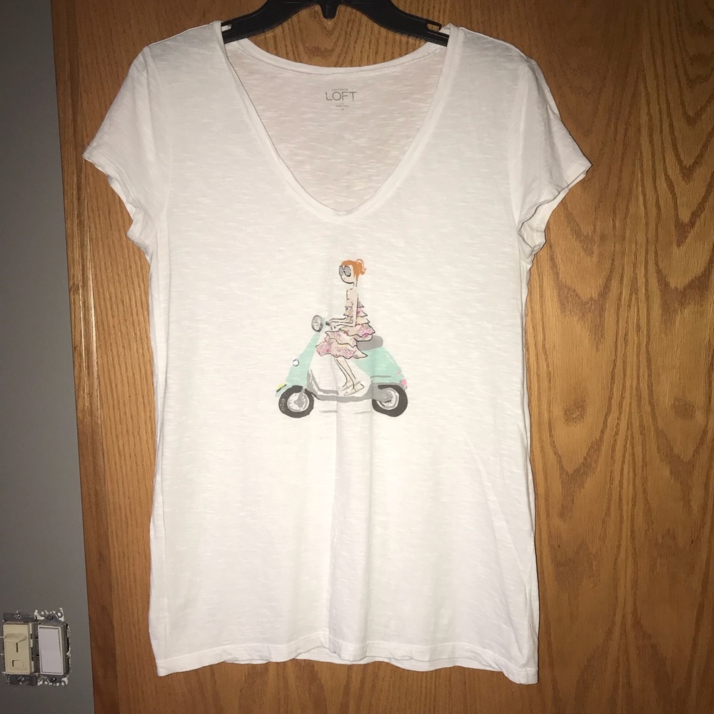 LOFT French girl on a moped tee